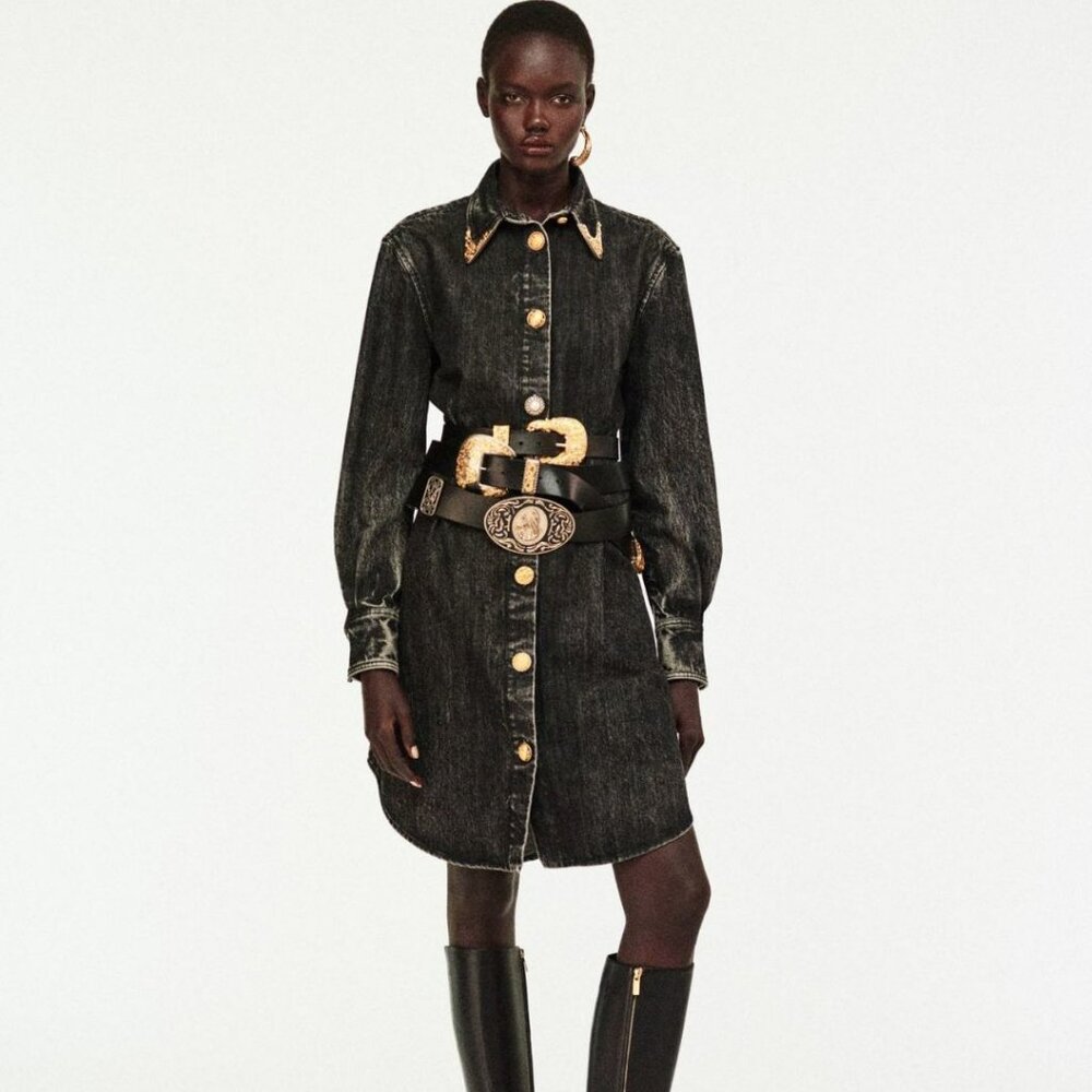 Schiaparelli 2025 New Denim Shirt Dress